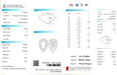 1.520ct Pear Lab Diamond - D Color VVS2 | Doveggs Certified