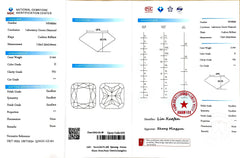 2.14ct Cushion D color - VS1 Clarity | Doveggs Certified