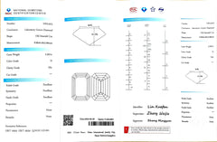 2.297ct Emerald Cut Lab Diamond - D Color VS1 | Doveggs Certified