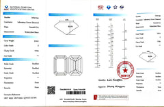 2.51ct Emerald Cut Lab Diamond - F Color VVS1 Clarity | Doveggs Certified