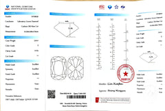 3.01ct Cushion Old Mine Cut Lab Diamond - E Color VVS1 | Doveggs Certified