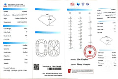 3.02ct Cushion Old Mine Cut Lab Diamond - D Color VS1 | Doveggs Certified