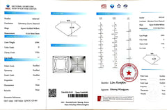 3.02ct Princess Cut Lab Diamond - D Color VVS1 Clarity | Doveggs Certified