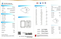 3.124ct Old Emerald Cut Lab Diamond - D Color VVS2 | Doveggs Certified