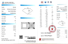 3.19ct Princess Cut Lab Diamond - D Color VS1 Clarity | Doveggs Certified