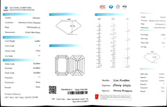3.428ct Old Emerald Cut Lab Diamond - F Color VVS1 | Doveggs Certified