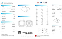 4.124ct Asscher Cut Lab Diamond - E Color VVS2 | Doveggs Certified