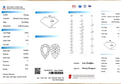 2.927ct Pear Lab Diamond - F Color VVS1 | Doveggs Certified