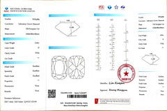 3.04ct Cushion Cut Lab Diamond - D Color VVS2 | Old European Cut | Doveggs
