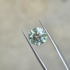 3.23ct Round Old European Cut Lab Diamond – Fancy Vivid Green Color VVS1 | Doveggs Certified