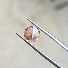 2.43ct Round Rose Cut Lab Diamond – Fancy Vivid Pink Color VVS2 | Doveggs Certified