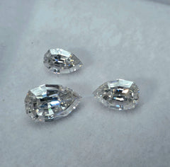 Doveggs 1ct-5ct New Pear Step Cut Tryout loose moissanite stone