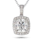 Halo lab diamond pendant necklace semi-mount only(Exclusively to DovEggs Stones)