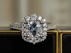 dark blue asscher silver ring for isabel.gerbige@gmail.com
