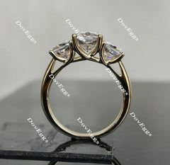 Doveggs three-stone engagement ring only semi-mount only(Exclusively to DovEggs Stones)