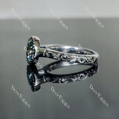 Ka Lokahi solitaire bezel lab diamond engagement ring set semi-mount only(Exclusively to DovEggs Stones)