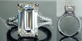 Half eternity pave split shank engagement ring only semi-mount only(Exclusively to DovEggs Stones)