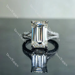 Half eternity pave split shank engagement ring only semi-mount only(Exclusively to DovEggs Stones)