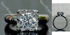 Solitaire engagement ring only semi-mount only(Exclusively to DovEggs Stones)