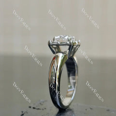 Solitaire engagement ring only semi-mount only(Exclusively to DovEggs Stones)