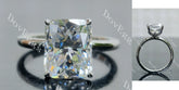 La Rose-Radiant solitaire torus moissanite engagement ring| DovEggs