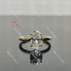La Rose-Radiant solitaire torus moissanite engagement ring| DovEggs