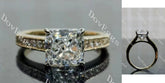 Tin’s Regalo-Radiant half eternity moissanite engagement ring| DovEggs