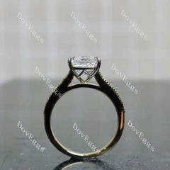 Tin’s Regalo-Radiant half eternity moissanite engagement ring| DovEggs