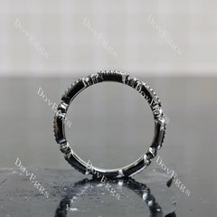 Plain small beaded stacking wedding band-2.0mm band width| DovEggs