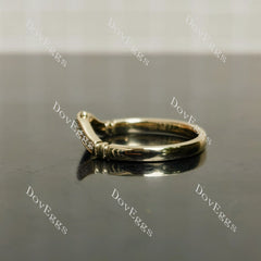 Round moissanite/lab grown diamond wedding band-2.3mm band width| DovEggs