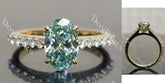 Pave engagement ring only semi-mount only(Exclusively to DovEggs Stones)