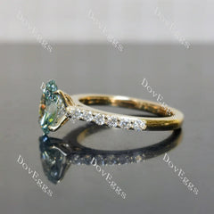 Pave engagement ring only semi-mount only(Exclusively to DovEggs Stones)