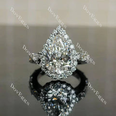 Dean's halo pave 3/4 eternity engagement ring semi-mount only(Exclusively to DovEggs Stones)