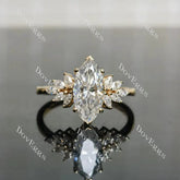 Side stones pave engagement ring only semi-mount only(Exclusively to DovEggs Stones)