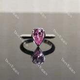 Bezel solitaire engagement ring semi-mount only(Exclusively to DovEggs Stones)
