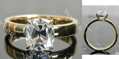 Solitaire lab diamond engagement ring semi-mount only(Exclusively to DovEggs Stones)