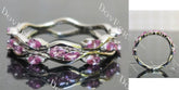 Marquise vintage half/full eternity moissanite/colored gem wedding band-4.2mm band width| Doveggs