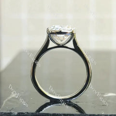 Bezel solitaire brilliant lab diamond engagement ring only semi-mount only(Exclusively to DovEggs Stones)