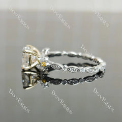 Socorro-Radiant pave full eternity lab diamond engagement ring semi-mount only(Exclusively to DovEggs Stones)