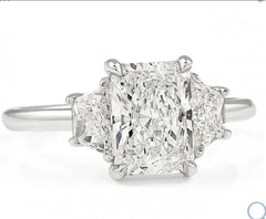 Setting only fit 2.035ct Radiant Lab Diamond