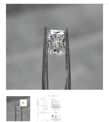 Setting only fit 2.035ct Radiant Lab Diamond
