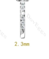 Setting only for 23441 in 2.3mm band width 3/4 eternity lab diamond accents 10k WG size 6.75