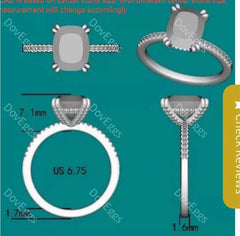 Setting only for 23441 in 2.3mm band width 3/4 eternity lab diamond accents 10k WG size 6.75