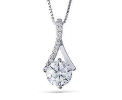 Pave lab diamond pendant necklace semi-mount only(Exclusively to DovEggs Stones)