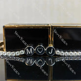 Round moissanite/lab grown diamond friendship bracelet| DovEggs