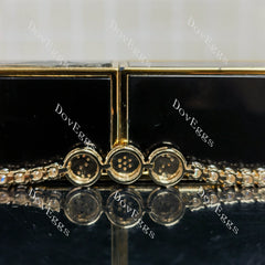 Round moissanite/lab grown diamond friendship bracelet| DovEggs