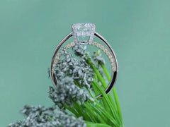 Doveggs hard engraved engagement ring only semi-mount only(Exclusively to DovEggs Stones)