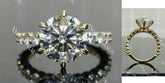 Doveggs pave engagement ring semi-mount only(Exclusively to DovEggs Stones)