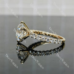Doveggs pave engagement ring semi-mount only(Exclusively to DovEggs Stones)