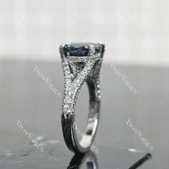 (size 5.25/7.25/9.5) Doveggs sterling silver moissanite engagement ring
